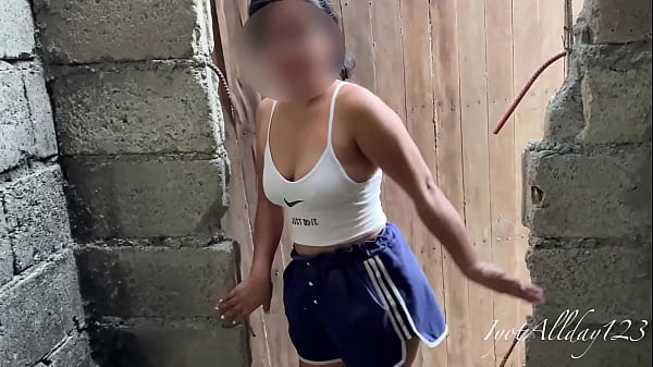 Horny neighbors fucking while husband busy on work.