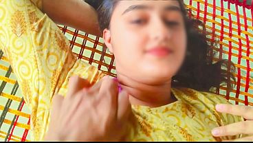 I called my step sister's friend home and fucked her, called a super hot village girl home and fucked her on the stairs