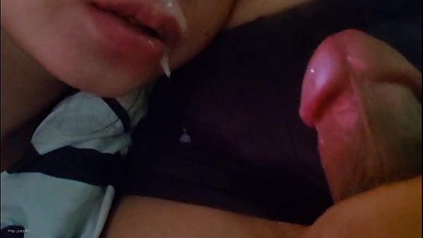 Stepsister sucks hard and gets fucked in the mouth, then swallows a lot of cum