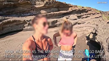 TWO BITCHES ON THE BEACH: my cock exposed to two fit girls on the beach